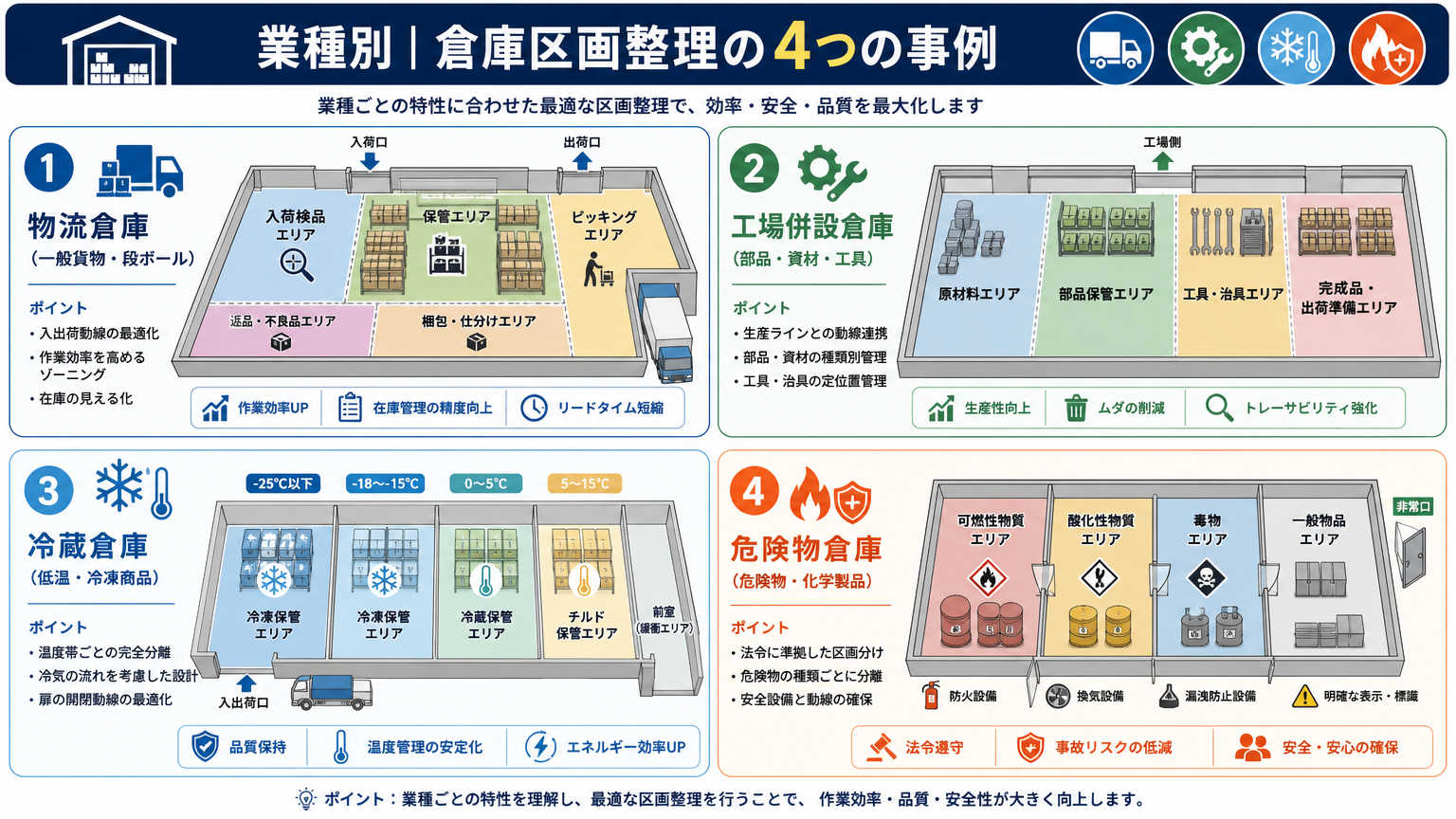 業種・用途別の区画整理事例